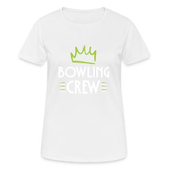 Équipe de bowling - T-shirt respirant Femme - blanc - Devant - AI Model Female 172 dark (172cm)