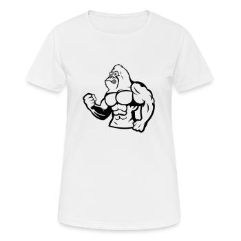 Gorilla Silverback 01 - Women's Breathable T-Shirt - white - Front - AI Model Female 172 dark (172cm)