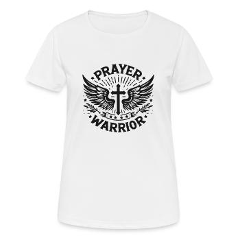 Gebets-Krieger - Frauen T-Shirt atmungsaktiv - Weiß - Vorne - AI Model Female 172 dark (172cm)