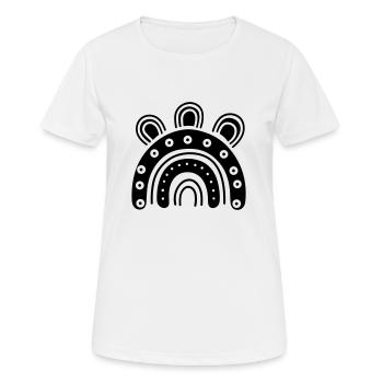 Arc en ciel - T-shirt respirant Femme - blanc - Devant - AI Model Female 172 dark (172cm)