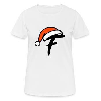 Buchstabe F weihnachtlich - Frauen T-Shirt atmungsaktiv - Weiß - Vorne - AI Model Female 172 dark (172cm)