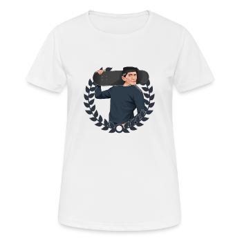 Rieser Grantler // Illustration - Frauen T-Shirt atmungsaktiv - Weiß - Vorne - AI Model Female 172 dark (172cm)