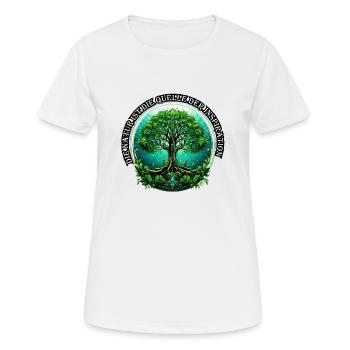 Natur Quelle der Inspiration - Frauen T-Shirt atmungsaktiv - Weiß - Vorne - AI Model Female 172 dark (172cm)