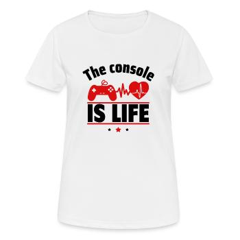 The console is life - Women's Breathable T-Shirt - white - Front - AI Model Female 172 dark (172cm)