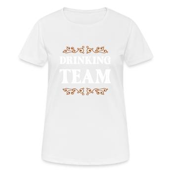 Drinking Crew - Women's Breathable T-Shirt - white - Front - AI Model Female 172 dark (172cm)