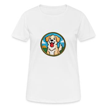 Chien mignon - T-shirt respirant Femme - blanc - Devant - AI Model Female 172 dark (172cm)