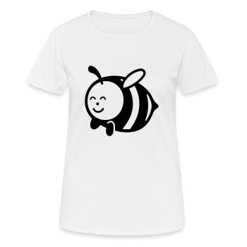 Biene - Frauen T-Shirt atmungsaktiv - Weiß - Vorne - AI Model Female 172 dark (172cm)