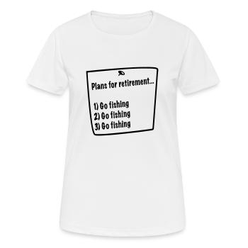 Retirement Plans - Women's Breathable T-Shirt - white - Front - AI Model Female 172 dark (172cm)