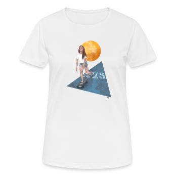 Skatergirl - Frauen T-Shirt atmungsaktiv - Weiß - Vorne - AI Model Female 172 dark (172cm)