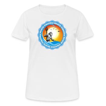 Virginia Beach König Neptun - Frauen T-Shirt atmungsaktiv - Weiß - Vorne - AI Model Female 172 dark (172cm)