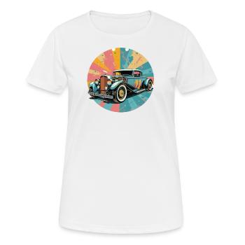 Retro Hot Rod - Frauen T-Shirt atmungsaktiv - Weiß - Vorne - AI Model Female 172 dark (172cm)