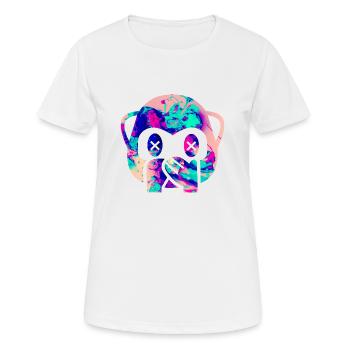 Hipster Monkey - Frauen T-Shirt atmungsaktiv - Weiß - Vorne - AI Model Female 172 dark (172cm)