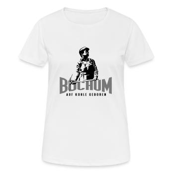 Bochum Auf Kohle geboren - Frauen T-Shirt atmungsaktiv - Weiß - Vorne - AI Model Female 172 dark (172cm)