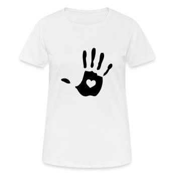 main - T-shirt respirant Femme - blanc - Devant - AI Model Female 172 dark (172cm)