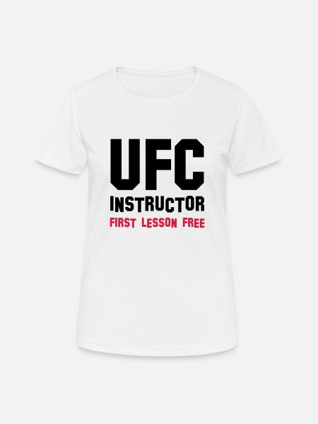 ufc instructor - T-shirt respirant Femme - blanc