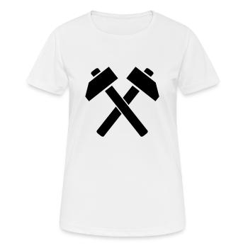 Marteau croisé - T-shirt respirant Femme - blanc - Devant - AI Model Female 172 dark (172cm)