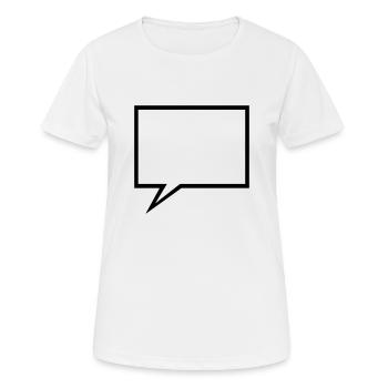 droit bulle - T-shirt respirant Femme - blanc - Devant - AI Model Female 172 dark (172cm)