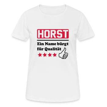 horst - Frauen T-Shirt atmungsaktiv - Weiß - Vorne - AI Model Female 172 dark (172cm)