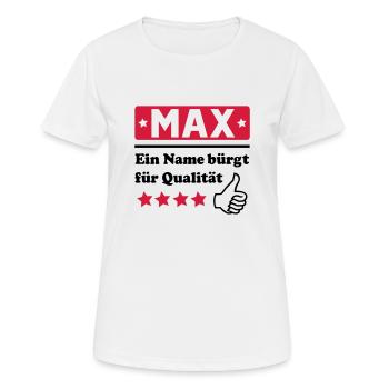 max - Women's Breathable T-Shirt - white - Front - AI Model Female 172 dark (172cm)