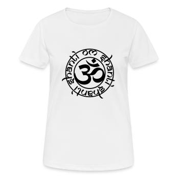 aum_om_shanti_15x15 - Frauen T-Shirt atmungsaktiv - Weiß - Vorne - AI Model Female 172 dark (172cm)