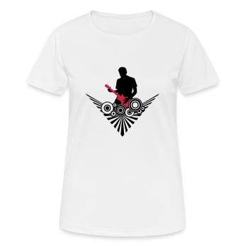 gitarrist - Frauen T-Shirt atmungsaktiv - Weiß - Vorne - AI Model Female 172 dark (172cm)