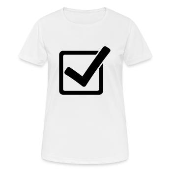 Haken - Frauen T-Shirt atmungsaktiv - Weiß - Vorne - AI Model Female 172 dark (172cm)