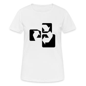 Recyle Symbol / Symbol Recycling - Women's Breathable T-Shirt - white - Front - AI Model Female 172 dark (172cm)