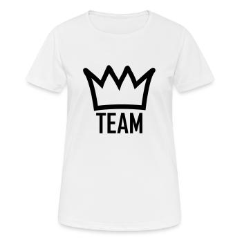 team - T-shirt respirant Femme - blanc - Devant - AI Model Female 172 dark (172cm)