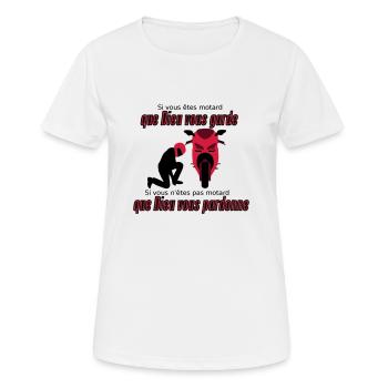 Que Dieu vous pardonne - T-shirt respirant Femme - blanc - Devant - AI Model Female 172 dark (172cm)