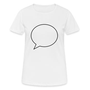 sprechblase symbol - Frauen T-Shirt atmungsaktiv - Weiß - Vorne - AI Model Female 172 dark (172cm)