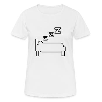 Dormir et ronfler - T-shirt respirant Femme - blanc - Devant - AI Model Female 172 dark (172cm)