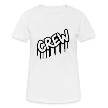 crew - T-shirt respirant Femme - blanc - Devant - AI Model Female 172 dark (172cm)