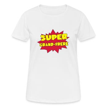 Super GRAND-FRERE - T-shirt respirant Femme - blanc - Devant - AI Model Female 172 dark (172cm)