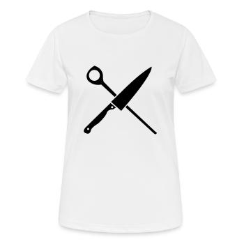 couverts de cuisine - T-shirt respirant Femme - blanc - Devant - AI Model Female 172 dark (172cm)