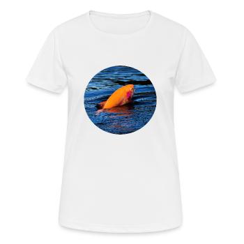 Fishing Gold Trout - Trout Fishing - Women's Breathable T-Shirt - white - Front - AI Model Female 172 dark (172cm)
