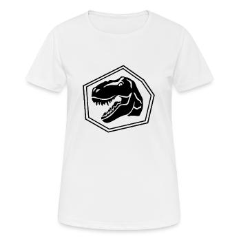 Dinosaure Dino - T-shirt respirant Femme - blanc - Devant - AI Model Female 172 dark (172cm)