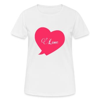 I love - i love You - Women's Breathable T-Shirt - white - Front - AI Model Female 172 dark (172cm)