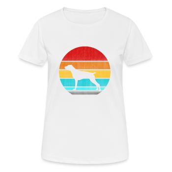 Zeiger - Frauen T-Shirt atmungsaktiv - Weiß - Vorne - AI Model Female 172 dark (172cm)