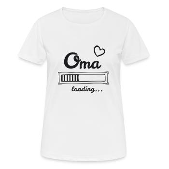 Oma loading - du wirst Oma - Frauen T-Shirt atmungsaktiv - Weiß - Vorne - AI Model Female 172 dark (172cm)