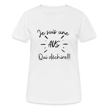 Je suis avs qui déchire - T-shirt respirant Femme - blanc - Devant - AI Model Female 172 dark (172cm)