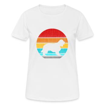 cocker épagneul - T-shirt respirant Femme - blanc - Devant - AI Model Female 172 dark (172cm)