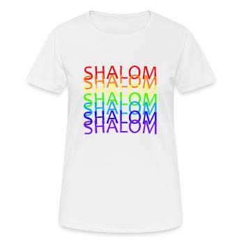 SHALOM - ARC-EN-CIEL - T-shirt respirant Femme - blanc - Devant - AI Model Female 172 dark (172cm)