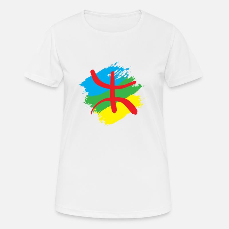 Stylized Amazigh flag - Women's Breathable T-Shirt - white
