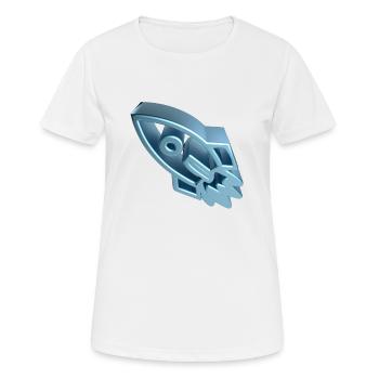 Zum Mond - 3D - Satin2 - Frauen T-Shirt atmungsaktiv - Weiß - Vorne - AI Model Female 172 dark (172cm)