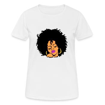 black lady african style gift for her - T-shirt respirant Femme - blanc - Devant - AI Model Female 172 dark (172cm)