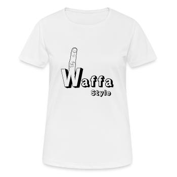 Style Waffa - T-shirt respirant Femme - blanc - Devant - AI Model Female 172 dark (172cm)