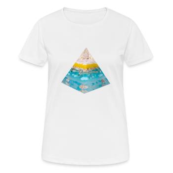 Stimme des Meeres - Frauen T-Shirt atmungsaktiv - Weiß - Vorne - AI Model Female 172 dark (172cm)