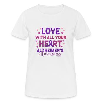 Alzheimer Krankheit Gehirn Vergessen Vergesslich - Frauen T-Shirt atmungsaktiv - Weiß - Vorne - AI Model Female 172 dark (172cm)