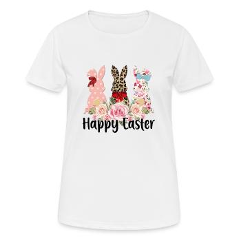 Happy Easter Easter Easter Egg Easter Celebration Easter - Women's Breathable T-Shirt - white - Front - AI Model Female 172 dark (172cm)