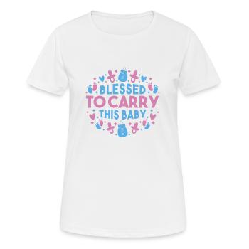 Schwangerschaftskleidung Babybauch Schwanger Mama - Frauen T-Shirt atmungsaktiv - Weiß - Vorne - AI Model Female 172 dark (172cm)